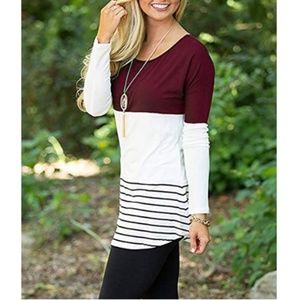 NWT Womens Back Lace Long Sleeve Blouse